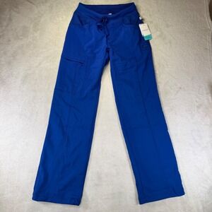 Cherokee Infinity Scrub Pants Womens XS Blue Cargo‎ Antimicrobial 1123A NWT